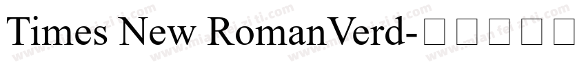 Times New RomanVerd字体转换